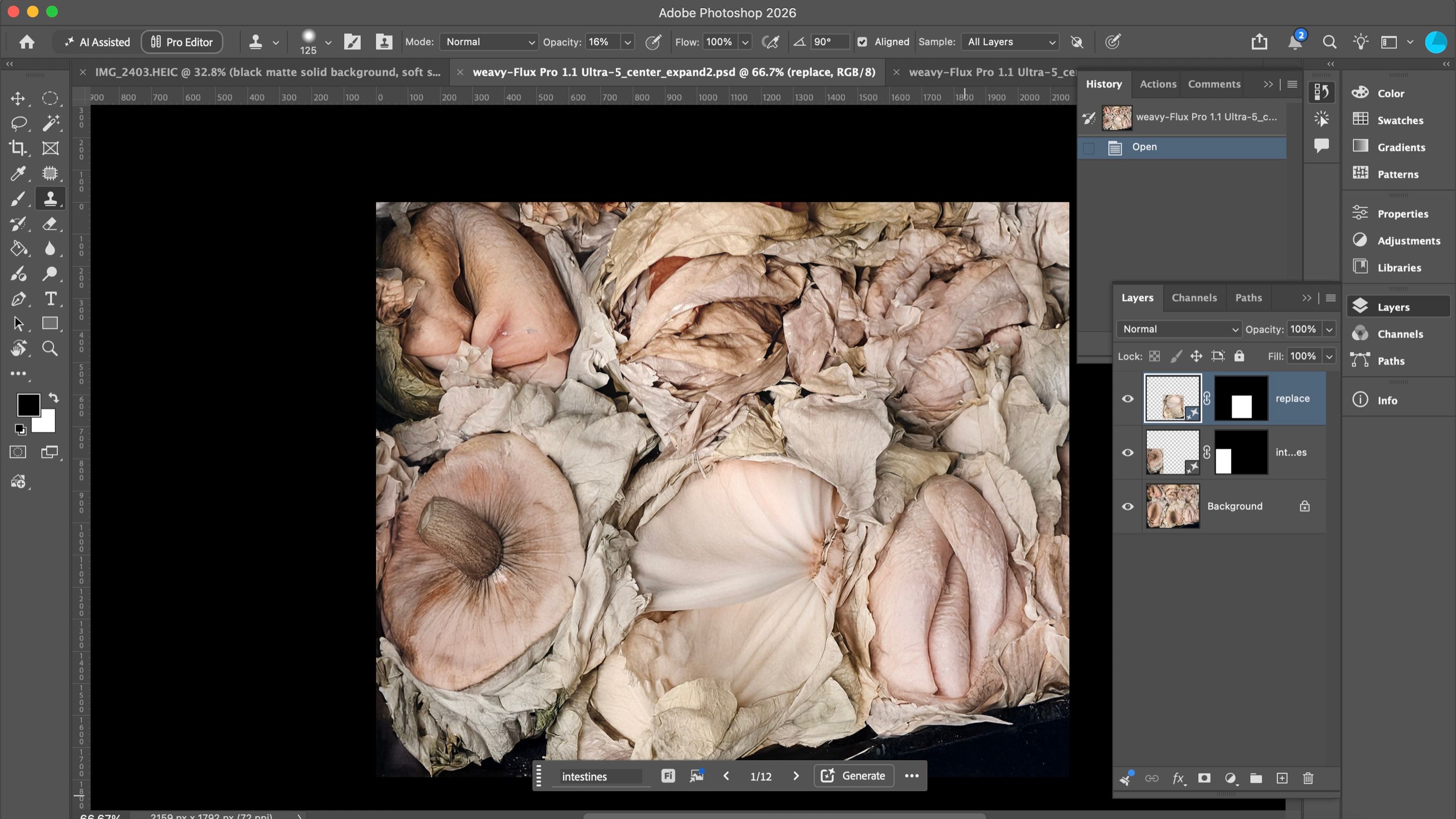 Another generated image extended and edited in Photoshop